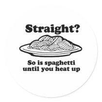 Spaghetti is straight until you heat it up