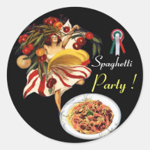 SPAGHETTI PARTY DANCE,ITALIAN KITCHEN AND TOMATOES STICKERS