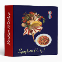 SPAGHETTI PARTY DANCE ITALIAN KITCHEN RECIPE BOOK BINDER