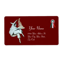 SPAGHETTI PARTY ITALIAN KITCHEN, RESTAURANT red Custom Shipping Label