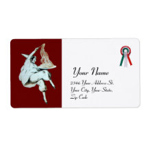 SPAGHETTI PARTY ITALIAN KITCHEN, RESTAURANT red Personalized Shipping Label