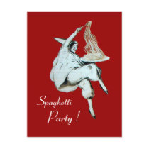 SPAGHETTI PARTY ITALIAN KITCHEN, RESTAURANT red Post Cards