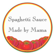 Spaghetti Sauce Customizable Canning Label Sticker