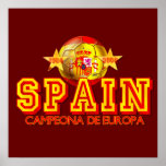 Spain 1964 and 2008 Champions of Europe gifts Print