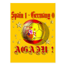 Spain 1 Germany 0 Again Spain Champions Post Cards
