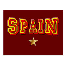 Spain 1 star logo postcard