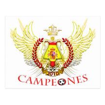 Spain 2010 Campeones (Tribal) Postcard