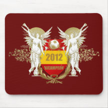 Spain 2012 Bicampeón España fútbol fans soccer Mousepads