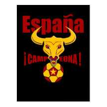Spain Champions 2012 España Campeona Post Card