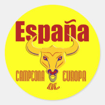 Spain Champions Europe España Campeona de Europa Stickers