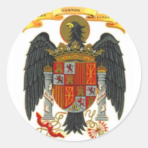 Spain Coat of Arms 1977 Round Stickers