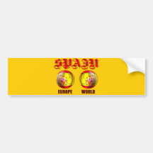 Spain Europe World Spanish flag soccer balls Bumper Stickers