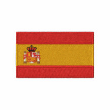 Spain flag embroidered men's t-shirt