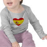 Spain Flag Heart T-Shirt