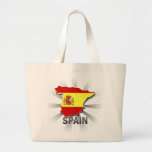 Spain Flag Map 2.0 Canvas Bags