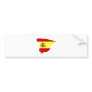 Spain Flag Map full size Bumper Stickers
