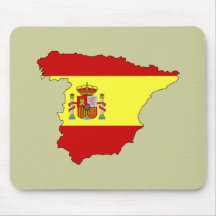 Spain flag map mouse pad