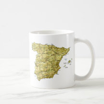 Spain Flag ~ Map Mug