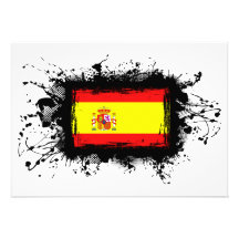 Spain Flag Personalized Announcements