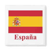 Spain Flag with Name in Spanish