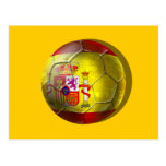 Spain Grunge ball Spanish flag panel gifts Post Card
