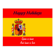 Spain happy holidays postcards