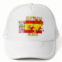 Spain Large España Flag Raging bull Toro Gifts Trucker Hat