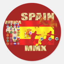 Spain Large España Flag Raging bull Toro Gifts Round Sticker