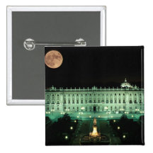 Spain, Madrid, Royal Palace and Plaza de Pinback Button