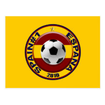 Spain number 1 2010 Soccer Gift Post Cards
