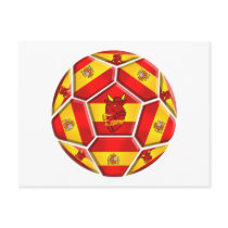 Spain soccer ball La Furia Roja Toro 2012 flags Postcard