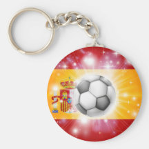 Spain soccer flag keychains