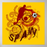Spain soccer futbol Spanish art explosion Print
