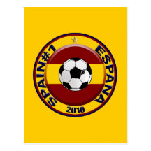 Spain soccer number 1 Soccer Ball Post Cards