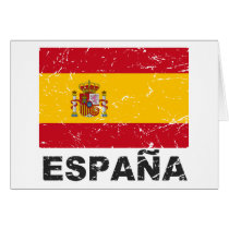 Spain Vintage Flag Card