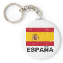 Spain Vintage Flag Key Chain