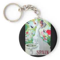 Spain Vintage Image Key Chains