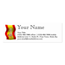Spain Waving Flag Business Card Template