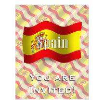 Spain Waving Flag Invite
