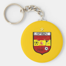 Spain World Champions 1 star badge emblem Keychains