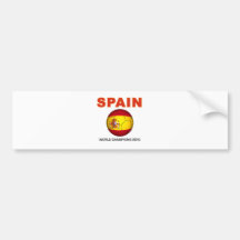 Spain World Cup 2010 Champion South Africa Bumper Sticker