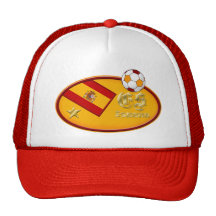 Spains New España fans 1 star Soccer logo Mesh Hats