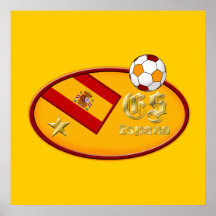Spains New España fans 1 star Soccer logo Print