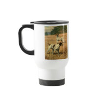Spaniel Dogs Hunting and Pointing in a Field Coffee Mug