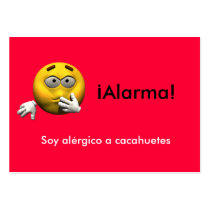 Spanish Allergy Info card - Peanut Business Cards
