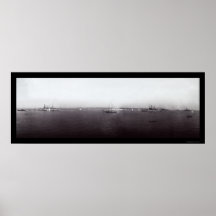 Spanish American Fleet Photo 1898 Poster