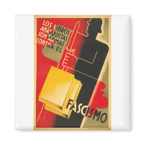 Spanish Civil War Anarchist / Facism Rare Poster Magnet