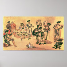 Spanish Dancers, 1862 Posters