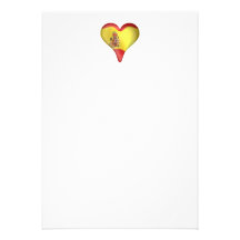 Spanish Flag In A Heart Personalized Announcement