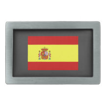 Spanish Flag Rectangular Belt Buckles